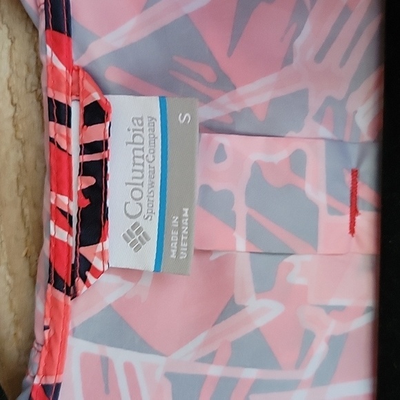 Columbia Size Small Red and Black Flash Forward Printed Windbreaker - Picture 4 of 6